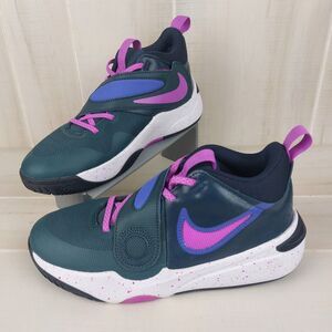 Nike Team Hustle D 11 DV8996-300 Youth Girls 6Y Pink Purple Green Sneakers